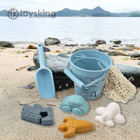 Jouets de plage pour enfants en silicone, ensemble d'outils de jeu parent-enfant pour sable et eau, outils de dragage, pelle, seau, plage, transfrontalier TK 0-24