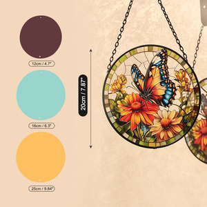 Atrapasoles Arcoíris de 7.5'' con Mariposas y Flores - Decoración para Dormitorio y Balcón - Product Image 2