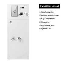 Coffre-fort à clés intelligent K Model 30 avec tiroirs et compartiments, système de gestion des clés, boîte à clés électronique, coffre-fort de contrôle des clés