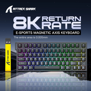Teclado Mecánico Magnético para Juegos ATTACK SHARK R82 <span class=keywords><strong>HE</strong></span>, Cableado, Diseño 75%, NKRO, RGB, 8KHz de Frecuencia de Sondeo, Precisión de 0.005mm, Frecuencia de Escaneo de 256K - Product Image 3