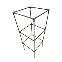 Cage à tomates en métal robuste réglable Support de plante carré pour légumes grimpants fleurs Fruits Style moderne enduit de plastique