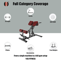 Silla Romana de Hiperextensión con Rodillos para Muslos, Soporte Ancho para Cadera, Base de Acero Reforzada, de Alta Resistencia para Equipos de Gimnasio
