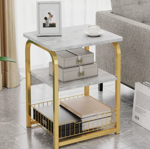 Tavolino da Caffè in Legno Mini Convertibile Semplice e Compatto per Camera da Letto, Soggiorno, Divano, Portatile, a Doppio Strato, Lussuoso e Leggero per la Casa - Product Image 4