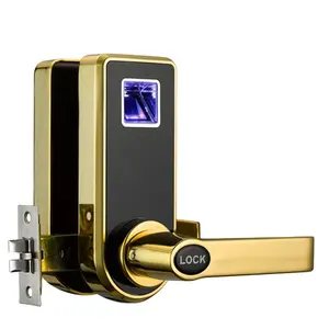 Cerradura biométrica pequeña para puerta, dispositivo electrónico de seguridad con huella Digital, contraseña, negra, para apartamento y oficina