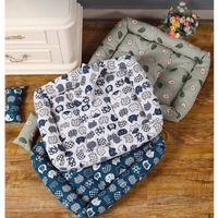 Lit pour animaux de compagnie en fibre pelucheuse de luxe moderne, personnalisé, imprimé, imperméable, doux, grand, rectangulaire, double usage, double face, vente en gros d'usine
