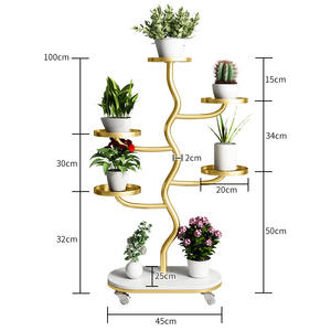 Support à fleurs rond <span class=keywords><strong>en</strong></span> aluminium nordique, moderne, intérieur/extérieur, maison et jardin, balcon multi-niveaux, support à pots de fleurs de luxe personnalisable - Product Image 6