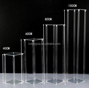 Đám cưới <span class=keywords><strong>centerpieces</strong></span> Acrylic vuông hoa bình hoa đứng cho bên Bảng trang trí thanh lịch đám cưới trang trí bảng - Product Image 1