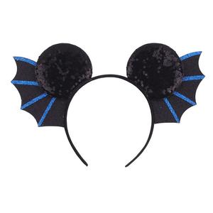 Accessori per Capelli di Halloween all'Ingrosso, Fascia con Ali di Pipistrello Demoniaco, Unisex, con Paillettes e Glitter, per Danza - Product Image 3