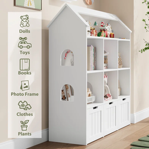 Nieuwe Design Speelgoedopbergorganisator Met 3 Laden En Berging En 6 Multifunctionele Opslagruimten - Product Image 4