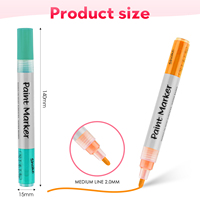 Ensemble de stylos de peinture à base d'eau de haute qualité 8 couleurs stylo marqueur acrylique pour tissu bois DlY peinture