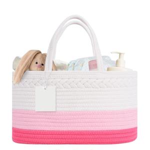 Bolsos de <span class=keywords><strong>Maternidad</strong></span> Multifuncionales Portátiles de Diseño Dividido <span class=keywords><strong>Cesta</strong></span> de Almacenamiento Materno-Infantil Impermeable para Biberones y Pañales Estilo Bohemio - Product Image 5