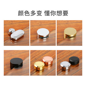 Haidibosi Glass <b>Mirror</b> Clip Round Aluminum Alloy Fixing Support Black Frameless <b>Bath</b> <b>Mirror</b> Hardware Accessory - Product Image 4