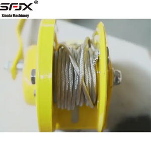 Heavy Duty 1200lbs Lifting Winch Portable Manual Winch with Steel Construction Polyester Strap Wire Rope for Cranes Application - Product Image 5