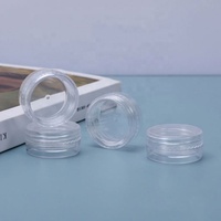 Vente en gros de pots en plastique PS ronds de 5g, 10g, 20g pour échantillons de crème cosmétique, poudre de paillettes pour le nail art