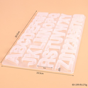 Commercio all'ingrosso piccolo alfabeto lettera e numero <span class=keywords><strong>di</strong></span> Silicone multiuso stampo <span class=keywords><strong>di</strong></span> cristallo trasparente resina epossidica per utensili da torta - Product Image 5