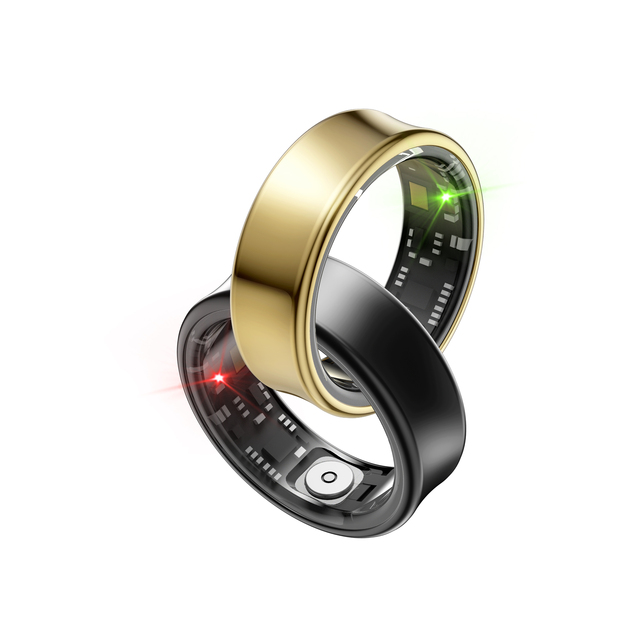 Titanium Alloy Smart Ring with Heart Rate Blood Oxygen Sleep Tracking Gesture Control 5ATM Waterproof Fitness Wearable