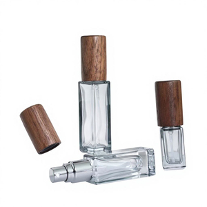 Essential Oil Perfume Bottle <b>Square</b> Glass Packaging Cylinder Screen Printing Empty Beech Cap Sealing - Product Image 2