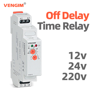 VG5210 VENGIM Off Delay Time Relay 220V Or AC/DC12V-240V <b>Timer</b> Switch By Din Rail L21 - Product Image 2