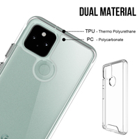 Coques de téléphone portable transparentes antichoc en TPU+PC pour Google Pixel 3/3XL/4A/5/6/6Pro avec prise en charge de la charge sans fil Qi
