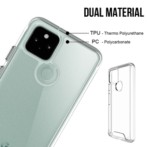 Funda Transparente para Teléfono Celular, Resistente a Impactos, de TPU y PC, Doble Material, para <span class=keywords><strong>Google</strong></span> Pixel 3 XL, Pixel 5, Pixel 4a, Pixel 6 <span class=keywords><strong>Pro</strong></span> - Product Image 3