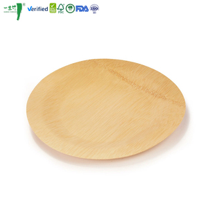 Assiettes jetables personnalisées en bambou biodégradable et écologique à faible MOQ pour mariages et traiteurs aériens - Product Image 1