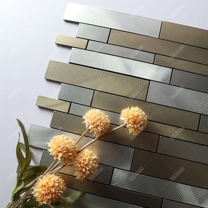 Bán Buôn Bếp Backsplash Tường Ngón Tay Nhôm Nhựa Composite Pvc Vinyl Tự Dính Peel Và Stick Mosaic Gạch Nâu - Product Image 2