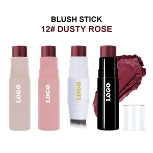Stick de blush double tête avec logo privé MLM, waterproof, longue tenue, fini scintillant pour le visage - Product Image 6