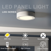 Dimmable 9W 12W 15W 40W Slim Round LED Panel Light 3CCT Plafonnier monté en surface pour supermarché Bureau Hôpital Commercial
