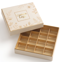 Boîte en carton pour pâtisserie avec séparateurs internes pour l'emballage de mini-gâteaux, vente en gros, boîte cadeau personnalisée