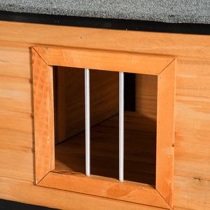 Yükseltilmiş lüks hava koşullarına dayanıklı çevre dostu büyük ahşap köpek kulübesi açık balkon - Product Image 6