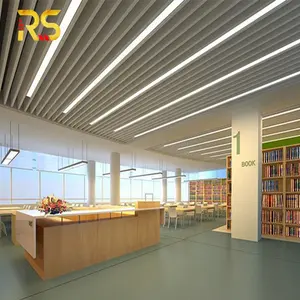 office interior commercial interior decoration materials linear metal ceiling design for hall