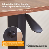 Table de bureau réglable en hauteur à pression d'air, mobile, pour ordinateur, chambre et maison, table de chevet simple