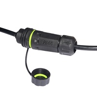Câble Ethernet étanche IP68 CAT6 CAT6A à montage sur panneau, noir, 8 broches, 250 mm, câble d'extension RJ45, gaine en PVC, conducteur en cuivre pur