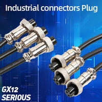 Conector de Aviación Gx16 de 8 Pines Hembra de 16 mm, Tipo DIN, Carcasa de Aleación de Zinc, Conector de Cable Automotriz de Goma, Conector Macho de Cobre de 4 Pines 6