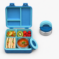 Grande boîte à bento 1,6 L à 3 compartiments, étanche, de qualité alimentaire, pour enfants et adultes, école, bureau, motif personnalisable, OEM ODM