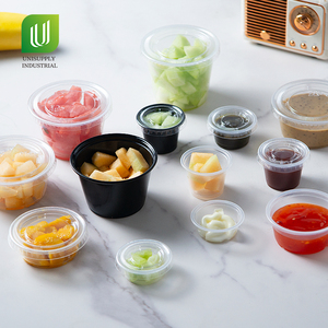 Unisupply Meal <span class=keywords><strong>Prep</strong></span> 2 oz Vasos para condimentos Envases desechables para chupitos de gelatina Vasos pequeños para salsa de inmersión para porciones - Product Image 3