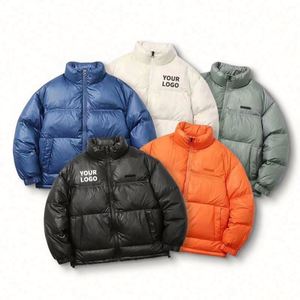 Men's Warm Custom Logo Black Winter Puff Outerwear Outdoor Men Bubble Puffer <b>Jacket</b> - Product Image 1
