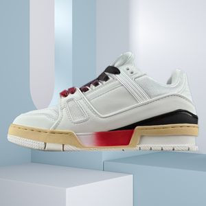 Chaussures de sport décontractées rétro pour hommes, design à talon compensé, système de amorti robuste, semelle intermédiaire en cuir véritable, qualité supérieure classique - Product Image 2