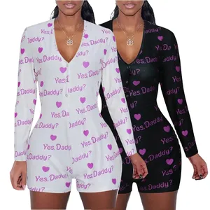 Factory directly sale cheap scrunch butt wholesale adult woman sexy onesie pajamas