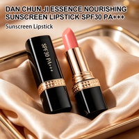 DAN CHUN JI Lipstik Tabir Surya SPF30 Musim Panas Melembapkan Tahan Lama Tahan Air Anti Lengket di Gelas Riasan Putih untuk Pelajar