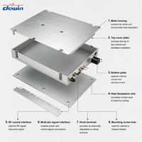 Module amplificateur de puissance RF à semi-conducteurs à bande ultra large 300-2700 MHz 100 W GaN, amplificateur large bande haute puissance pour radar