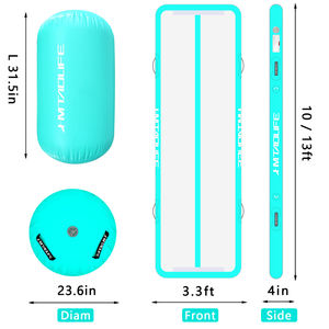 Hot Oppblasbare Turnmatter <span class=keywords><strong>Air</strong></span> Track Tapis de gymnastique gonflable Tapis de yoga <span class=keywords><strong>gris</strong></span> de 10 mètres en usine - Product Image 5