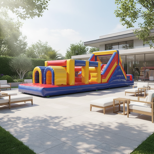 Circuito de Obstáculos Inflable Interactivo, Tipo Casa de Brinco para Adultos, Resistente para Exteriores, de Grado Comercial, PVC Impermeable - Product Image 2