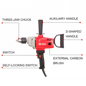 Perceuse électrique manuelle KEN 6816N 1200W Mandrin <span class=keywords><strong>16mm</strong></span> Perceuse mélangeuse pour mastic, peinture, ciment, mélangeur de cendres - Product Image 3