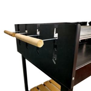 Precio de fábrica Parrillas de barbacoa sin humo para exteriores Estante lateral de madera Carro rectangular <span class=keywords><strong>Parrilla</strong></span> de barbacoa <span class=keywords><strong>argentina</strong></span> de carbón para jardín - Product Image 3
