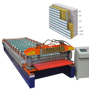 Liming kundenspezifische Profile Metall-Dachziegelmaschine hohe Rippen-Dachplatte-Rolle-Formmaschine