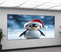 Mini LED arka ışık ve LCD Video duvar mm çerçeve ile 46 49 55 inç büyük reklam 3.5 Panel yüksek çözünürlüklü ekleme ekranı