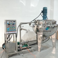 Machine à fabriquer du ketchup de tomate, marmite de mélange sphérique avec pompe émulsifiante à cisaillement élevé