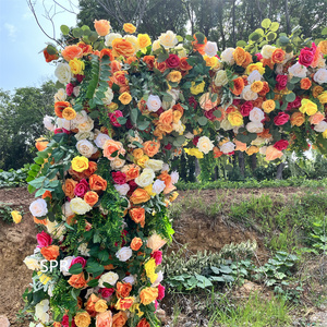 Rangkaian Bunga Pernikahan Elegan untuk Luar Ruangan, Buket Anggrek, Karangan Bunga Mawar Valentine, Hiasan Daun Hijau, Rangkaian Bunga Sutra, Dekorasi Tengah Meja - Product Image 6