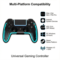 Control Remoto Inalámbrico para Juegos YJT-4JP2012, Joystick con Luz RGB y Vibración para Consola de Videojuegos Playstation PS4